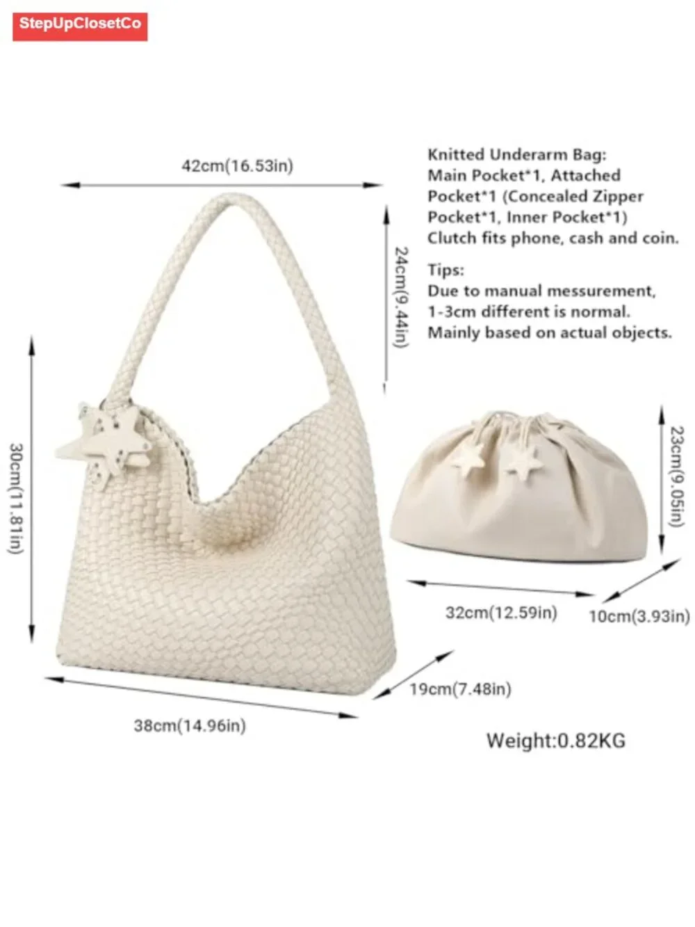 Fashion Shoulder Purses for Women Top-handle Woven Handbag Vegan Leather Hobo